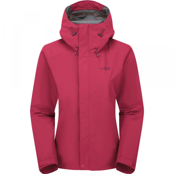 Куртка жіноча Rab Downpour Jacket Wmns, Watermelon, 14 - фото-1