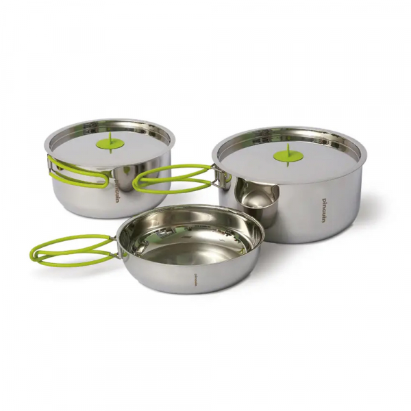 Набір сталевого посуду Pinguin Duo S 16/14 - фото-1