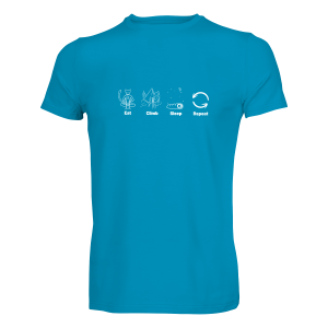 Футболка чоловіча "Eat climb sleep repeat" - фото