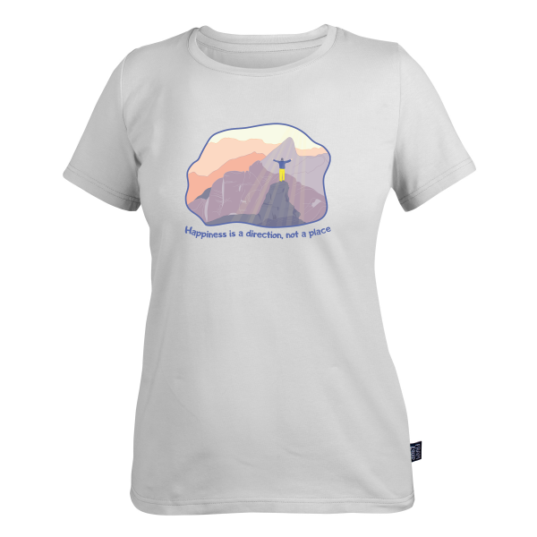 Футболка жіноча "Щастя це не де а як" - фото