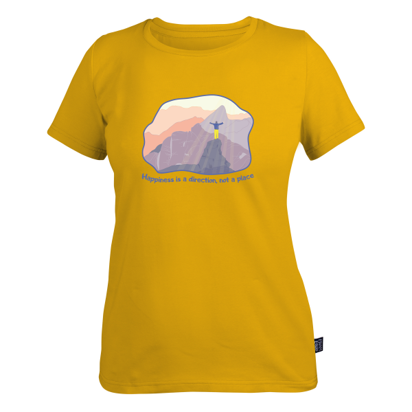 Футболка жіноча "Щастя це не де а як" - фото