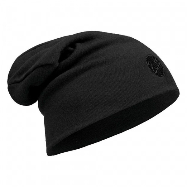 HEAVYWEIGHT MERINO WOOL LOOSE HAT solid black - фото