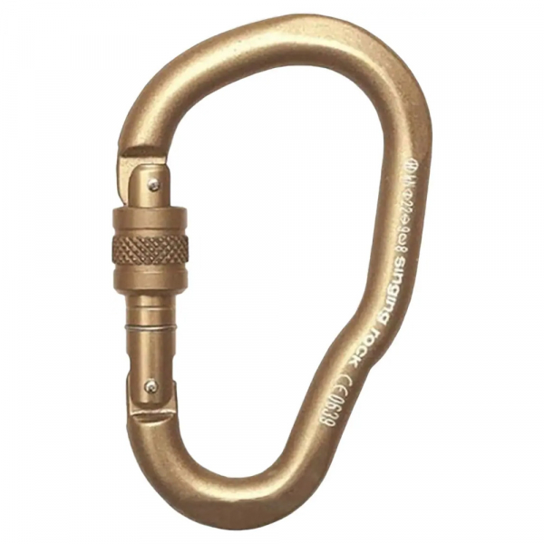 Карабін Singing Rock Jumbo HMS Screw Gate 22kN gold - фото-1