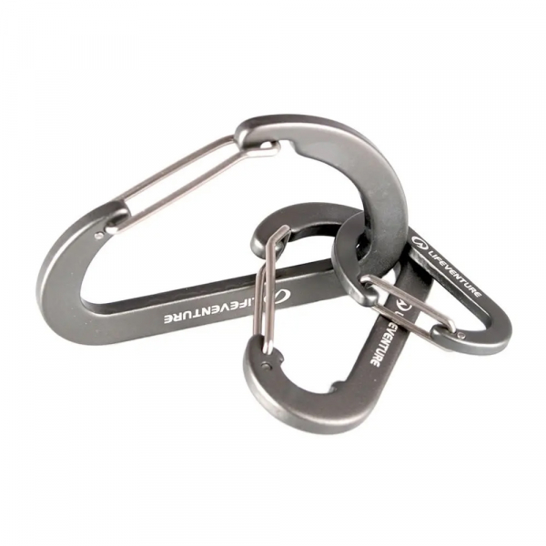 Lifeventure комплект карабінів Karabiners grey - фото