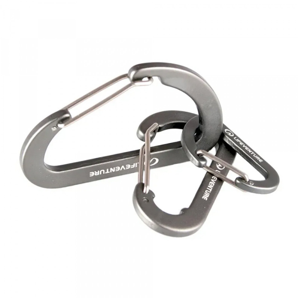 Lifeventure комплект карабінів Karabiners grey - фото-1