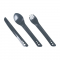 Lifeventure виделка, ложка, ніж Ellipse Cutlery graphite - фото-1