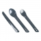 Lifeventure виделка, ложка, ніж Ellipse Cutlery graphite - фото-1