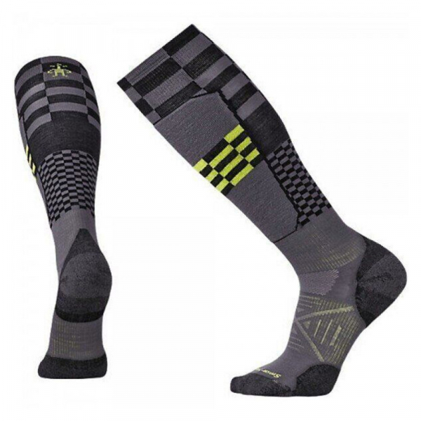Шкарпетки чоловічі Men's PhD Ski Light Elite Pattern Graphite - фото-1
