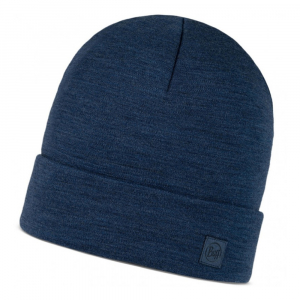 Merino Heavyweight Beaney Solid Night Blue шапка - фото