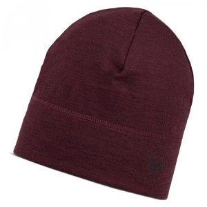 Merino Lightyweight Beaney Solid Garnet шапка - фото