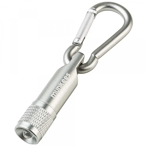 Брелок-ліхтарик Munkees LED with Carabiner, Grey - фото