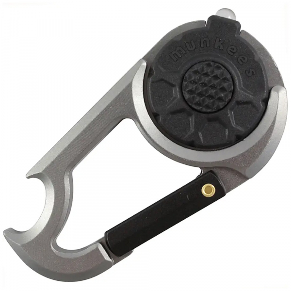 Брелок-ліхтарик Munkees Carabiner LED with Bottle Opener NEW, Grey - фото