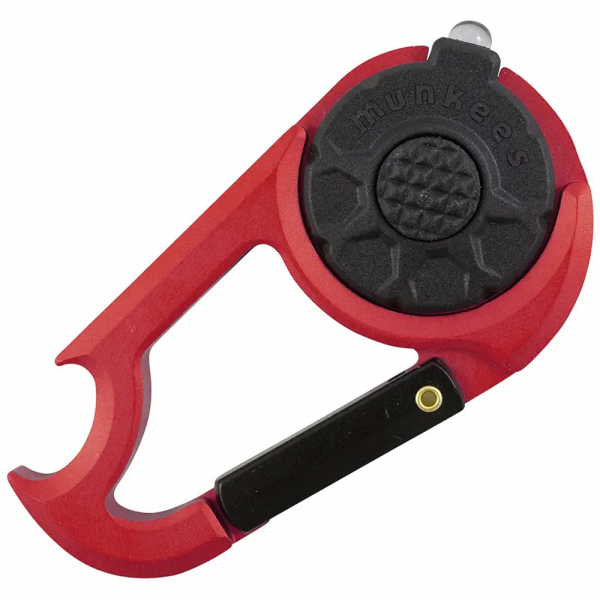 Брелок-ліхтарик Munkees Carabiner LED with Bottle Opener NEW, Red - фото