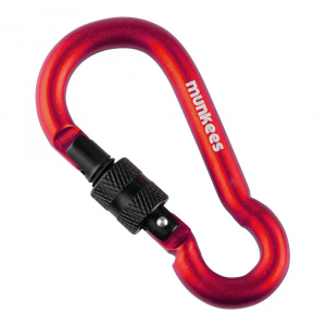 Карабін Munkees D with Screw Lock 8 мм x 80 мм, Red - фото
