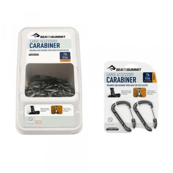 Набір карабінів Sea To Summit Accessory Carabiner Large Titanium 2pcs - фото