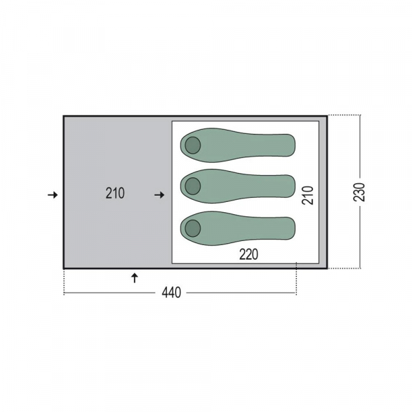 Намет 3-місний Pinguin Nimbus 3 - фото