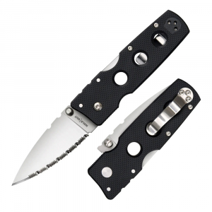 Ніж складний Cold Steel Hold Out 3" Serrated Edge Black S35VN - фото