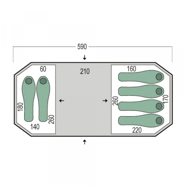 Намет 6-місний Pinguin Omega 6 - фото