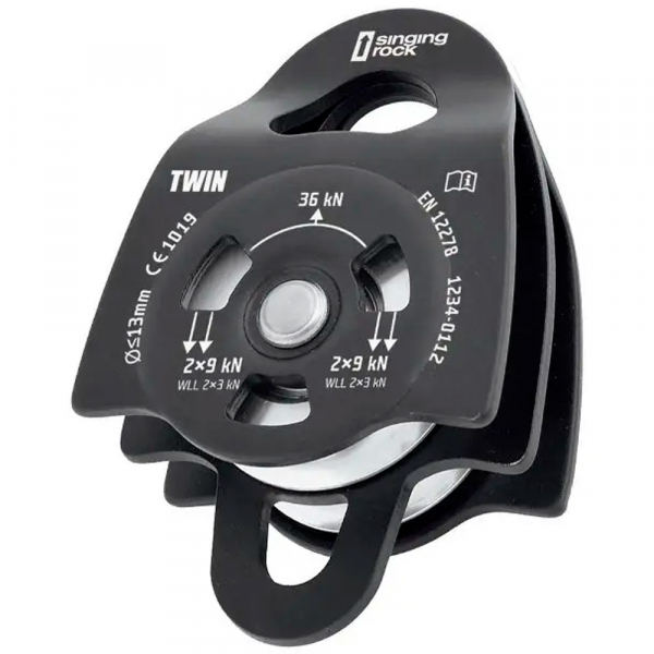 Блок ролик Pulley Twin Roll Black - фото-1