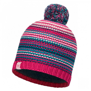 Шапка дитяча Buff Junior Knitted & Polar Hat Amity, Pink Cerisse - фото