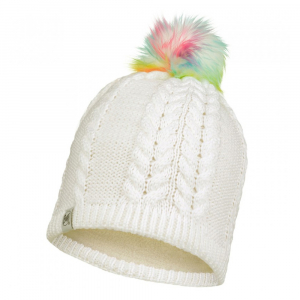 Шапка дитяча Buff Knitted & Full Fleece Hat Nina, White - фото