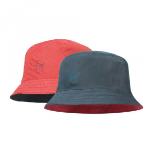 TRAVEL BUCKET HAT collage red-black S/M (TRAVEL BUCKET HAT collage red-black S/M) - фото