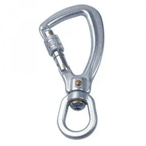 Карабін з вертлюгом Twister Hook, screw gate zink-plated - фото