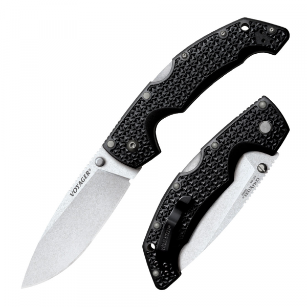 Ніж складний Cold Steel Voyager Large Drop Point Plain Edge AUS10A - фото-1
