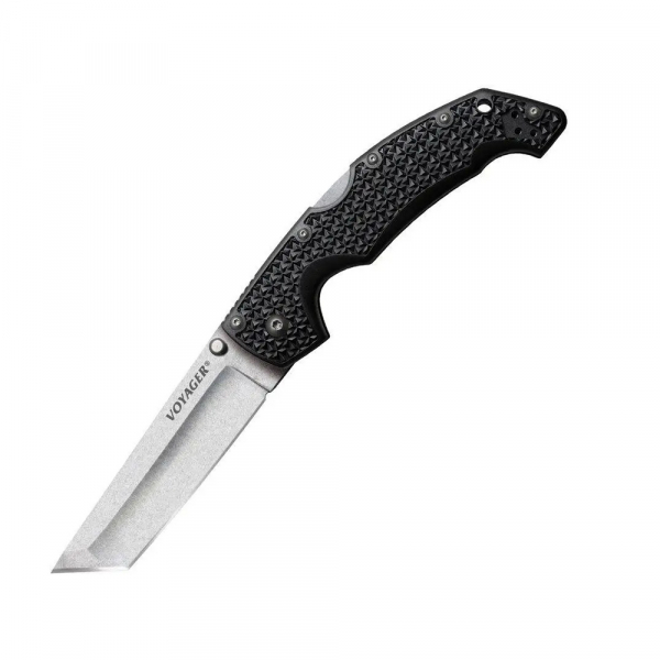Ніж складний Cold Steel Voyager Large Tanto Point Plain Edge 10A - фото-1