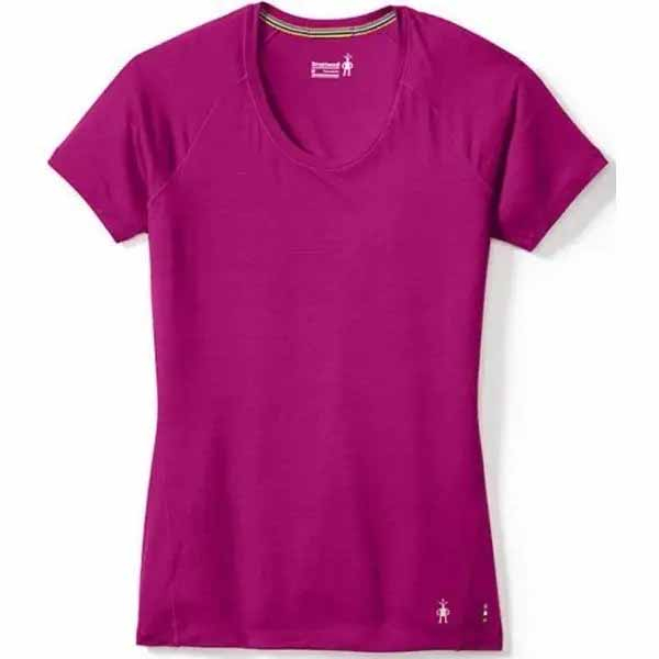 Футболка жіноча Wm's Merino 150 Baselayer Pattern Short Sleeve Berry - фото