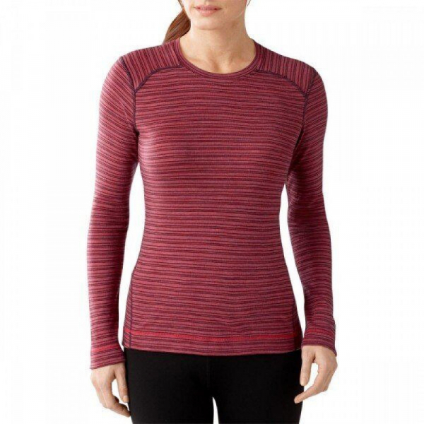 Кофта жіноча Wm’s Merino 250 Baselayer Pattern Crew Aubergin Heather - фото-1