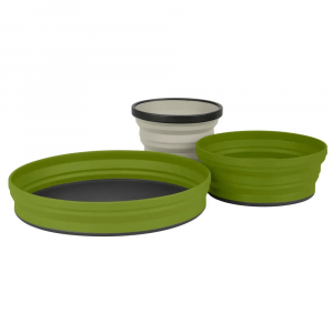 Набір посуду X-Set 3 (Black Pouch, Olive Plate, Olive Bowl, Sand Mug) - фото
