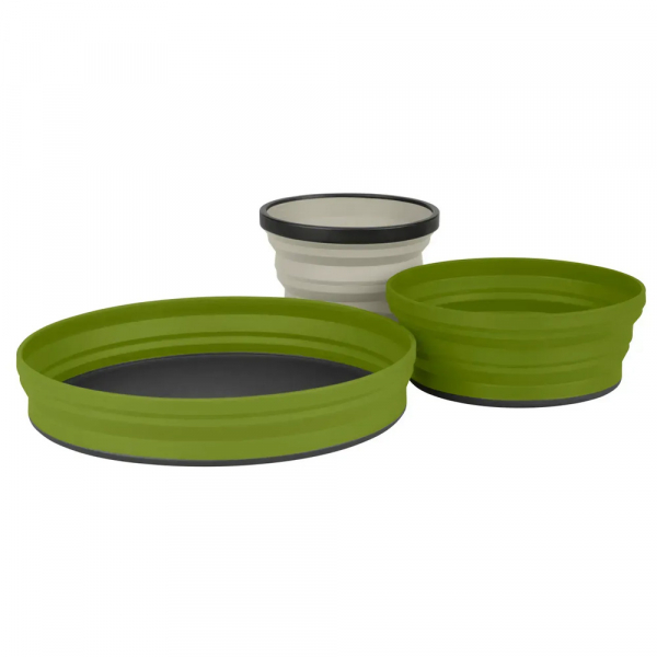 Набір посуду X-Set 3 (Black Pouch, Olive Plate, Olive Bowl, Sand Mug) - фото-1
